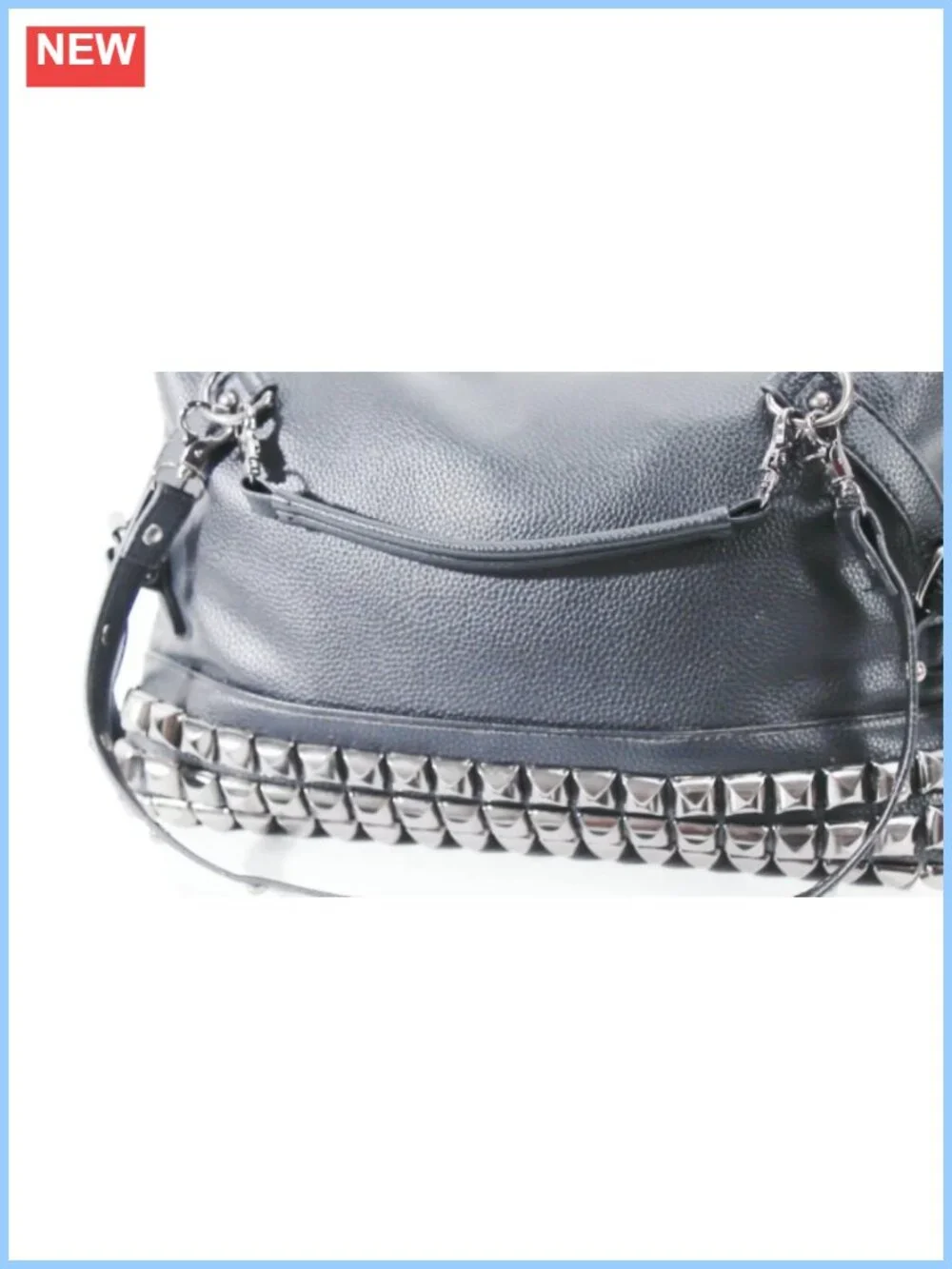 Faux Leather Hobo Handbag Large Crossbody Purse Rivet Top Handle Bag